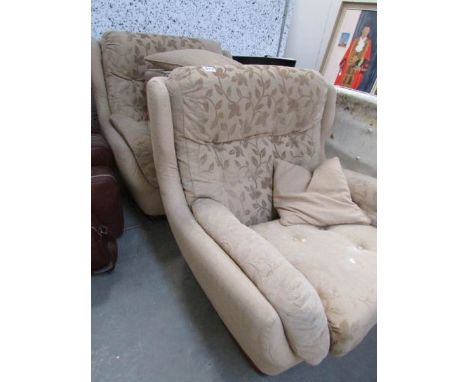 2 arm chairs and a stool