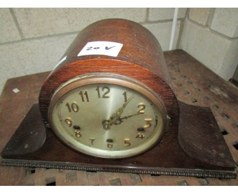 A Napoleon hat mantel clock