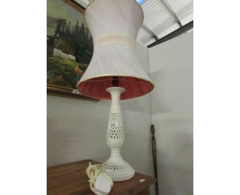 A table lamp with shade