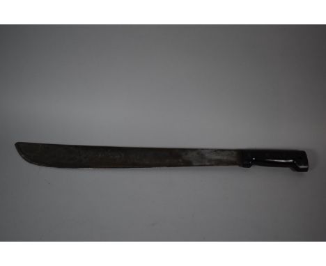 A 1940s British Army Machete, The Blade Inscribed 1945 No AF/0100, 57.5cms Long 