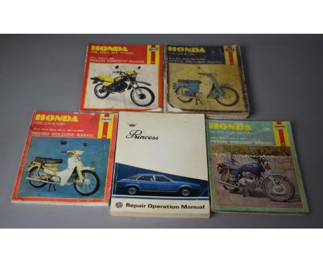 A Vintage Austen Princess Repair Operation Manual Together with Five Haynes Owners Workshop Manual for Honda Motorbikes 