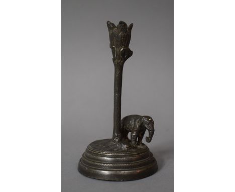 A Late 19th Century Colonial Epergne Stand in the form of Elephant Standing on Stepped Circular Base, 11cms High 