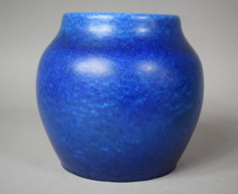 A Pilkingtons Royal Lancastrian Mottled Lapis Gourd Shaped Vase, The Base impressed Royal Lancastrian, Made in England, No 33