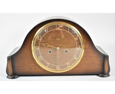 A Mid 20th Century Oak Case Mantel Clock by Smiths 
