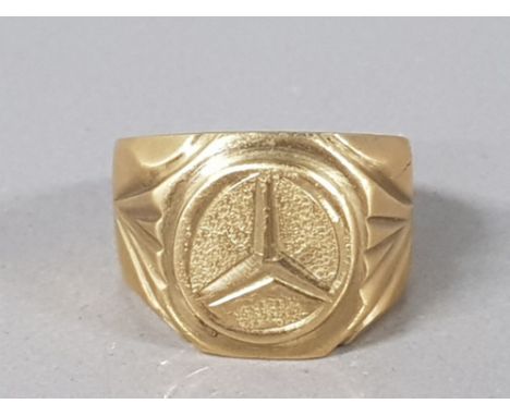 IMITATION MERCEDES CHUNKY SIGNET RING