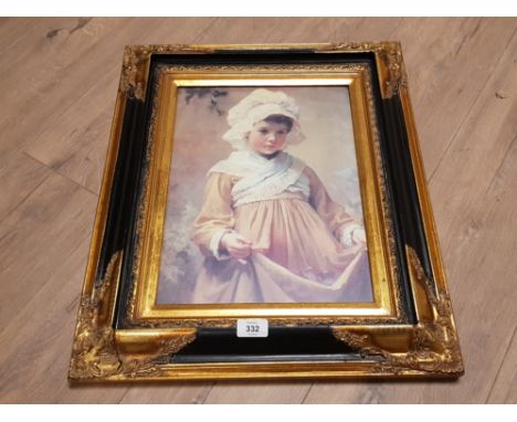 NICELY FRAMED PRINT OF A YOUNG GIRL 49CMS X 59CMS