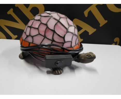 A TIFFANY STYLE LAMP IN THE FORM OF A TORTOISE