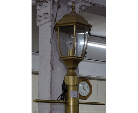 A decorative painted metal street lamp, H240cm 