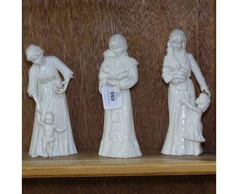 3 Royal Worcester mother and baby figures 