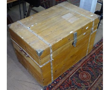 A small pine trunk, W68cm, H44cm 