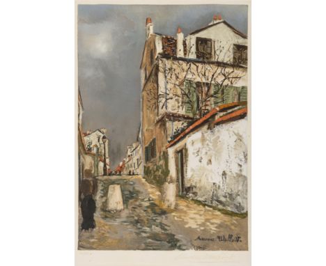 NO RESERVE δ Maurice Utrillo (1883-1955) (after)Rue de VillageLithograph printed in colours, signed in ink (attenuated), numb