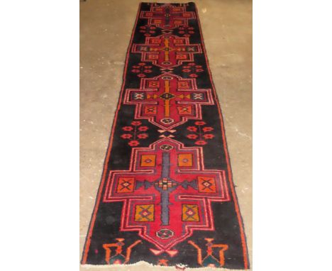 Decorative Middle Eastern style floor runner. Approx. 360  68cms
reasonable used condition