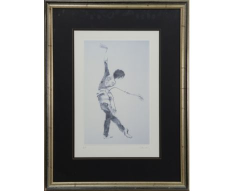 ROBERT HEINDEL (AMERICAN 1938-2005), DANCER IN REHEARSAL artist's proof print on paper, signed in pencil image size 40cm x 26