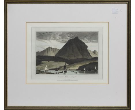 WILLIAM DANIELL RA (BRITISH 1769 - 1837), UNAPOOL IN KYLESKU, ASSYNT engraving and aquatint on paper, titled image size 21cm 
