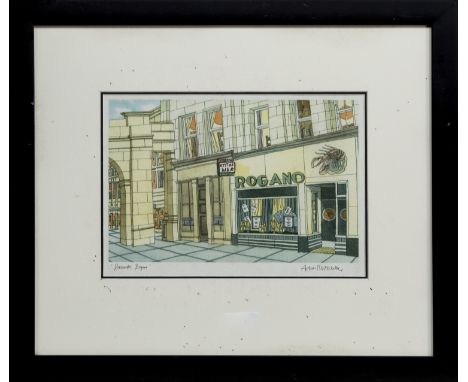 * ADRIAN B MCMURCHIE, ROMANTIC ROGANO print on paper, signed and titled image size 18cm x 28cm, overall size 42cm x 50cm Moun