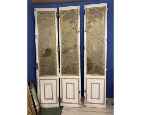 Reclamation lot: set of mirrored doors, with inset tapestry verso 