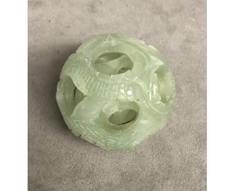 A Jade puzzle ball 