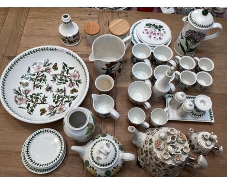 Large collection of Portmerion ceramic items to include tea pots, coffee pots and large bowls 