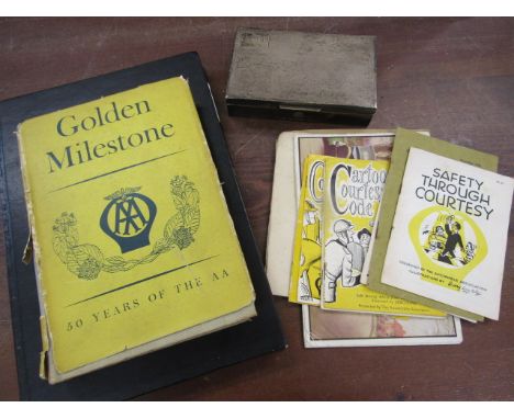 AA collection-Silver hallmarked box given for long service award (hallmarked)&nbsp; 'Golden Milestones' first 50 years book, 