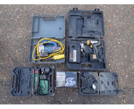 Power tools to include Bosch jigsaw and palm sander etc&nbsp;