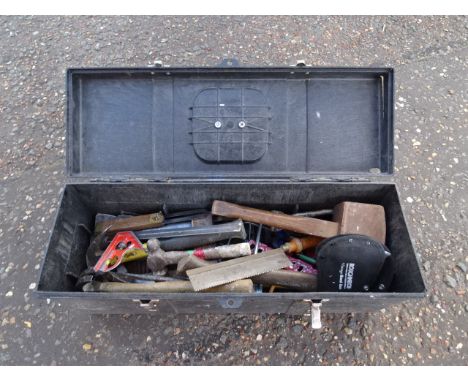 Toolbox with tools to include axe and hammers etc&nbsp;