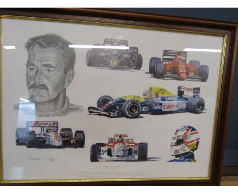 Stuart McIntyre tribute to Nigel Mansell print 67x52cm