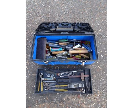 Toolbox with tools to include hammers and chisels etc&nbsp;