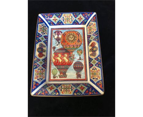A Royal Worcester 'Flights of Fancy' dish