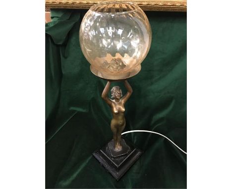 An Art Deco lamp