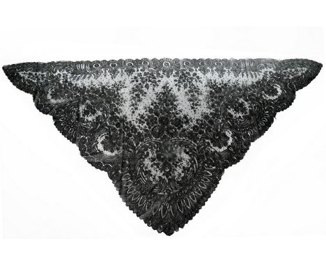 A general collection of lace and accessories, including a tambour worked muslin stole c.1800; Japanese organdy pillow cover c