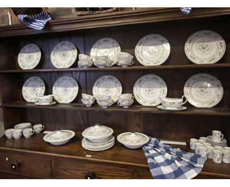Large collection of Royal Doulton bone china 'Provencal' dinner, tea and coffee ware items to include: cups, saucers, tureens