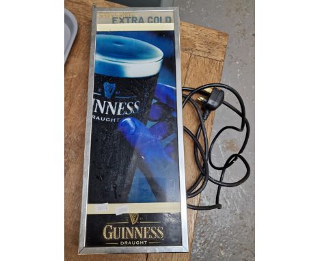 Breweriana/Advertising - 'Extra Cold Guinness Draft' rectangular illuminating light. (B.P. 21% + VAT)