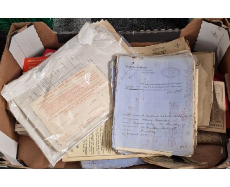 Box of vintage train and similar ephemera, various to include: British Railways Western Region Wales Division New, The Lincol