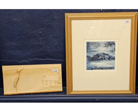 Lee Williams (Welsh 20th century), 'Island Number One', limited edition etching No 3/6, signed in pencil. 21x20cm approx. Fra