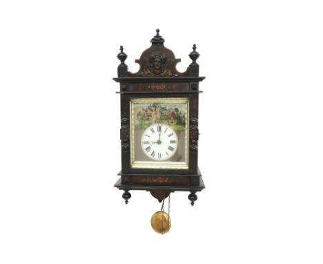 19th Cent. wall clock || Negentiende eeuws hangklokje