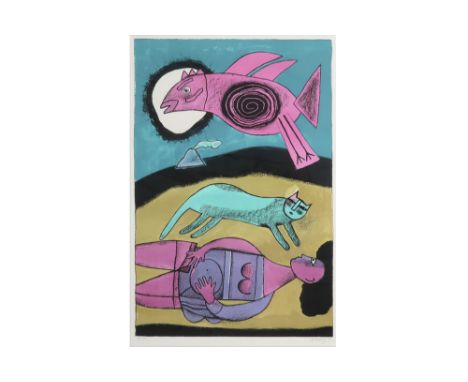 Corneille signed lithograph printed in colors - dated (19)99 || CORNEILLE (1922 - 2010) (1922 - 2010) kleurlitho n° 151/200 :