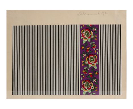 early 20th Cent. pre-First World War Russian mixed media, a study for a tapestry or wallpaper composition || RUSSISCHE SCHOOL