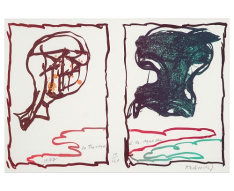 Alechinsky signed lithograph printed in colors - titled and dated 1977 || ALECHINSKY PIERRE (° 1927) kleurlitho n° 10/120 get