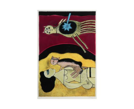 Corneille signed lithograph printed in colors - dated (19)99 || CORNEILLE (1922 - 2010) (1922 - 2010) kleurlitho n° 151/200 :