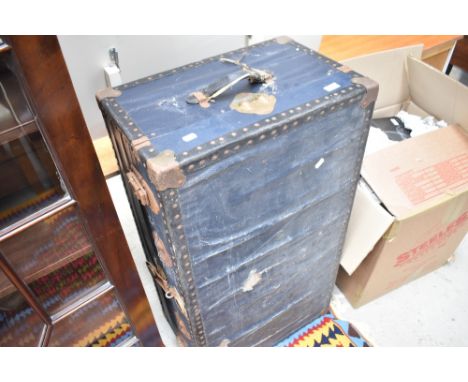 A vintage travel trunk