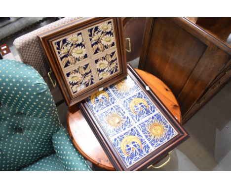 Two tile top trays