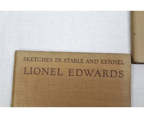 LIONEL EDWARDS "A Leicestershire Sketch Book" 1935, Frontispiece and another seven colour plates, "Sketches in Stable and Ken