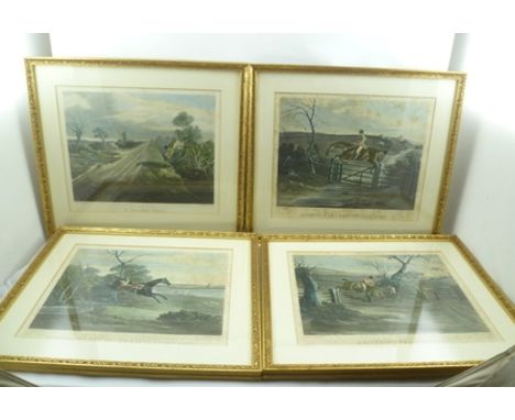 E. DUNCAN AFTER J. FERNELEY (Melton Mowbray) "Hunting Recollections", a set of ten colour prints, Mishaps on the hunting fiel