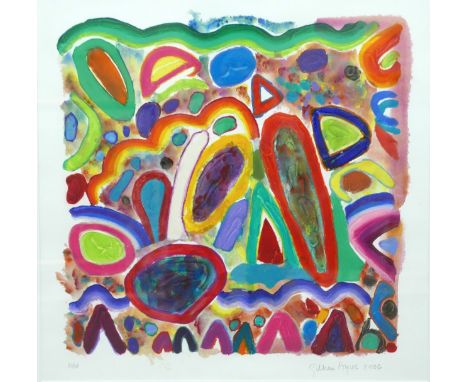 Gillian Ayres RA, British 1930–2018, "Mascara" carborundum etching with hand painting, 10/18 signed and dated 2004 in pencil,