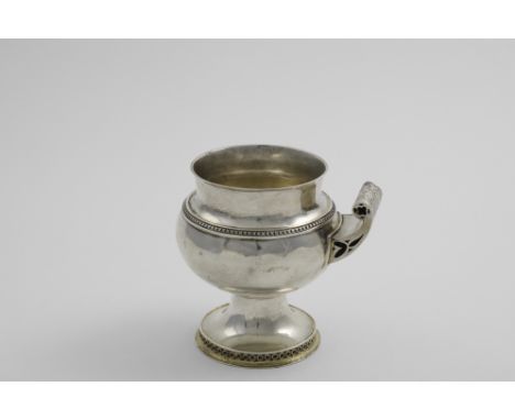 AN EARLY 20TH CENTURY PARCELGILT COPY OF A "XVTH CENTURY CUP - THE ORIGINAL IN THE BRITISH MUSEUM",by G. Nathan &amp; R. Haye