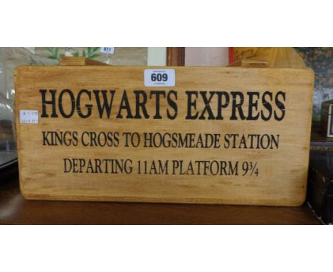 A wooden Harry Potter Hogwarts Express lidded box
