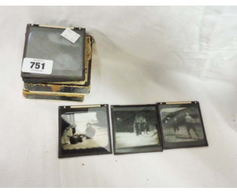A collection of glass lantern slides depicting views and people of Japan