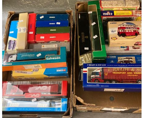 Two boxes of Corgi diecast model vehicles, all in original boxes, to include: Guinness Leyland Super Comet ,trailer and vats,