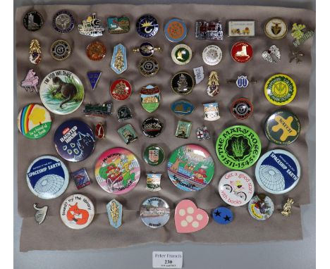 Collection of enamel and other badges, to include: SS Great Britain, Mr Wimpy, ships, London Buddhist etc.  (B.P. 21% + VAT) 
