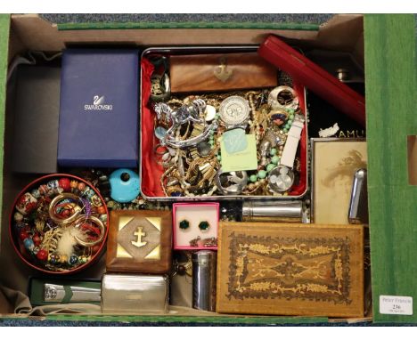 Collection of vintage and other jewellery, to include: Swarovski, various watches, bracelets, dress rings, letter opener etc.